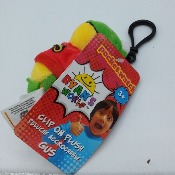 Ryan's World 3.75" Clip On Plush Gus The Gator Stuffed Animal Toy - Picture 10 of 10